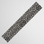 Black and White Folk Leaves  Table Runner Gallery Image 3