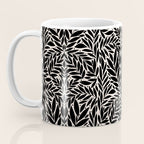 Black and White Folk Leaves  Coffee Mug Gallery Image 3