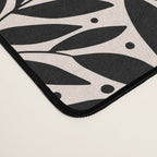 Black and White Folk Leaves  Desk Mat Gallery Image 4