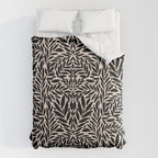Black and White Folk Leaves  Comforter Gallery Image 6
