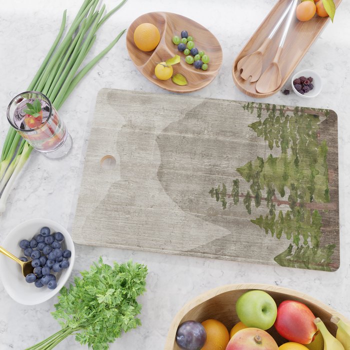 Mountain Range Woodland Forest Cutting Board Gallery Image 2