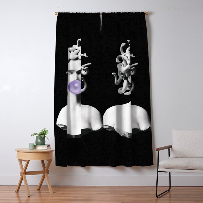 Medusa blowing purple bubblegum bubble Canvas Print Window Curtain Gallery Image 5