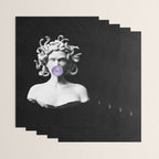 Medusa blowing purple bubblegum bubble Canvas Print Wrapping Paper Gallery Image 3