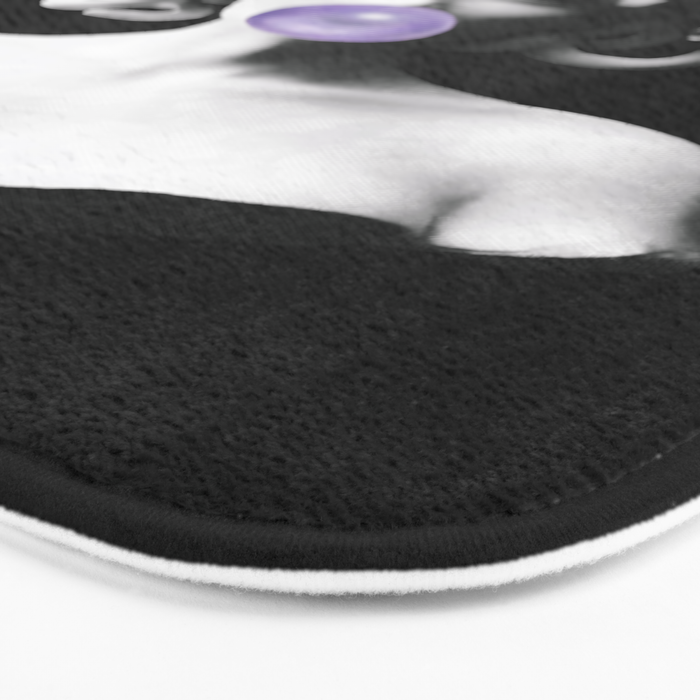 Medusa blowing purple bubblegum bubble Canvas Print Bath Mat Gallery Image 3