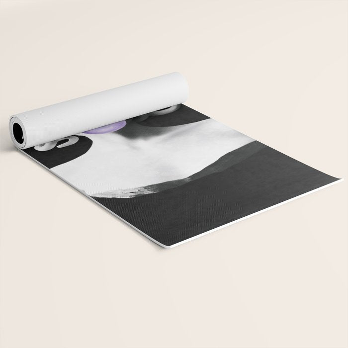Medusa blowing purple bubblegum bubble Canvas Print Yoga Mat Gallery Image 2