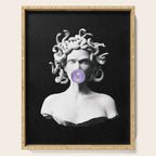 Medusa blowing purple bubblegum bubble Canvas Print Serving Tray Gallery Image 1