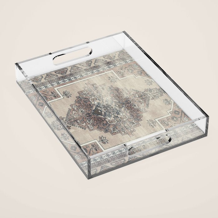 turkish floral - warm neutrals  Acrylic Tray Gallery Image 1