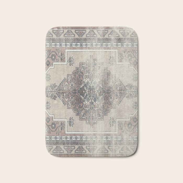 turkish floral - warm neutrals  Bath Mat Gallery Image 1