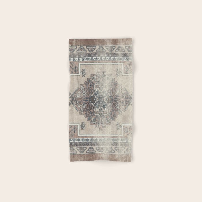 turkish floral - warm neutrals  Bath Towel Gallery Image 1