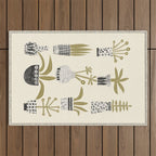 Little Pot Plants Outdoor Rug Gallery Image 1