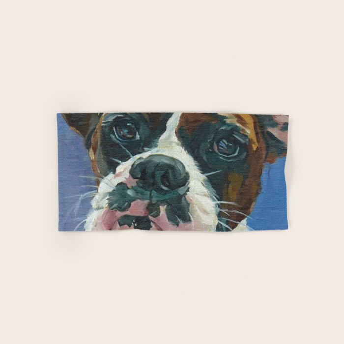 Khloe the Boxer Dog Fine Art Portrait Bath Towel Gallery Image 1
