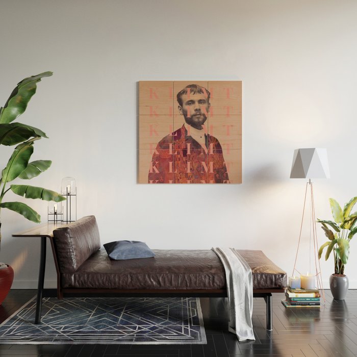 for Gustav Klimt Wood Wall Art Gallery Image 2