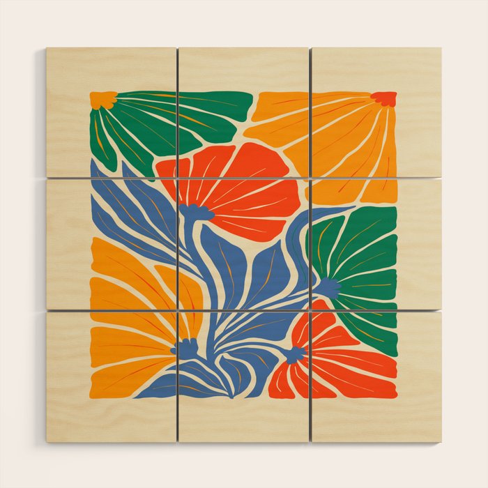 Starlight Summer: Matisse Foliage | Flower Market 002 Wood Wall Art Gallery Image 1