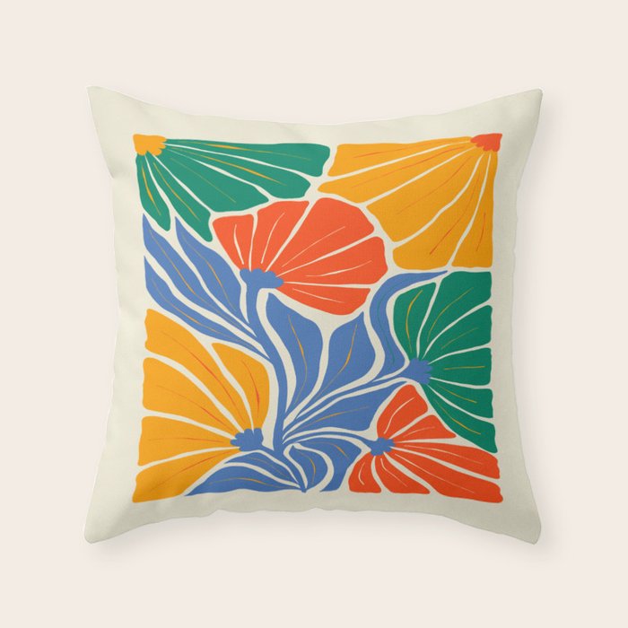 Starlight Summer: Matisse Foliage | Flower Market 002 Throw Pillow Gallery Image 6