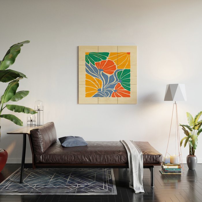 Starlight Summer: Matisse Foliage | Flower Market 002 Wood Wall Art Gallery Image 2