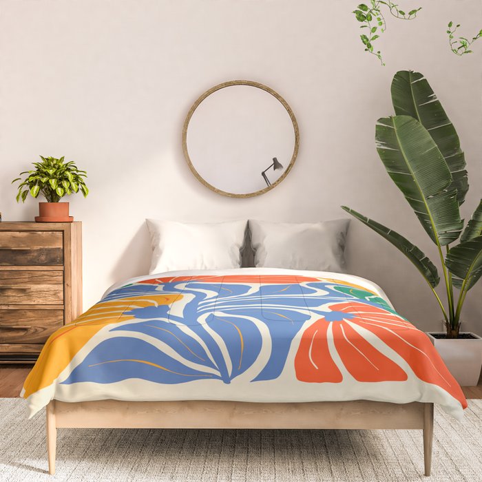 Starlight Summer: Matisse Foliage | Flower Market 002 Comforter Gallery Image 3