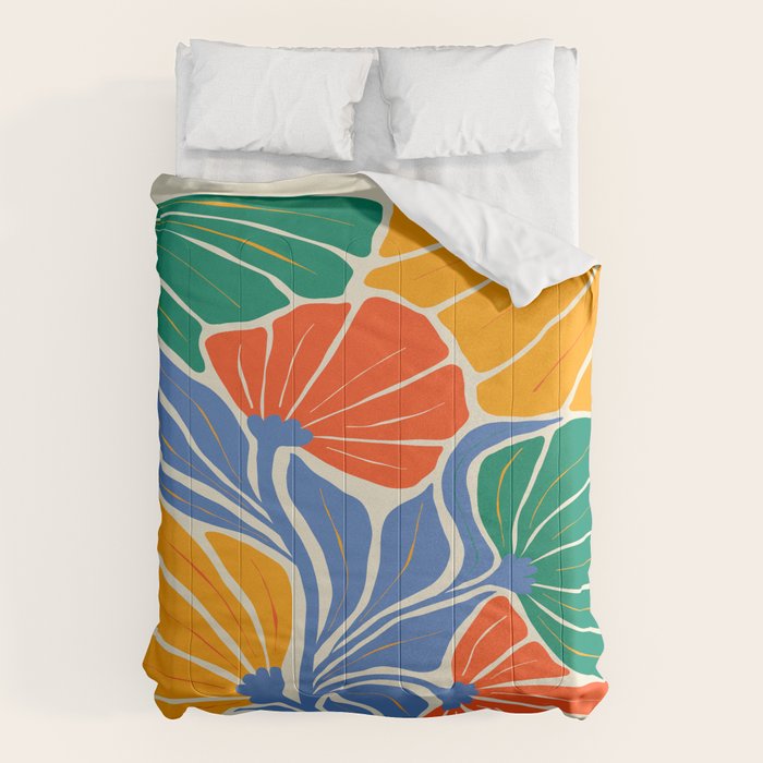 Starlight Summer: Matisse Foliage | Flower Market 002 Comforter Gallery Image 1