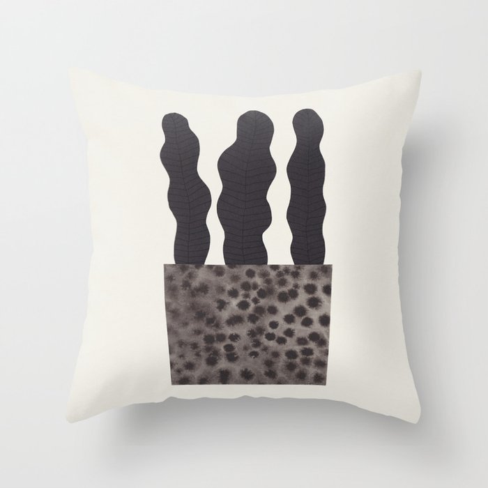Plant in a pot #2 Throw Pillow Gallery Image 6