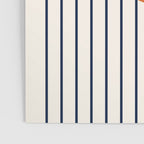Geometric Lines in Navy Blue Orange 1 (Rainbow Abstraction) Poster Gallery Image 3