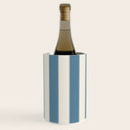 Blue And Cream Vertical Stripes Wine Chiller Gallery Image 3