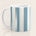 Blue And Cream Vertical Stripes Coffee Mug Gallery Image 3