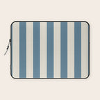 Blue And Cream Vertical Stripes Laptop Sleeve Gallery Image 1