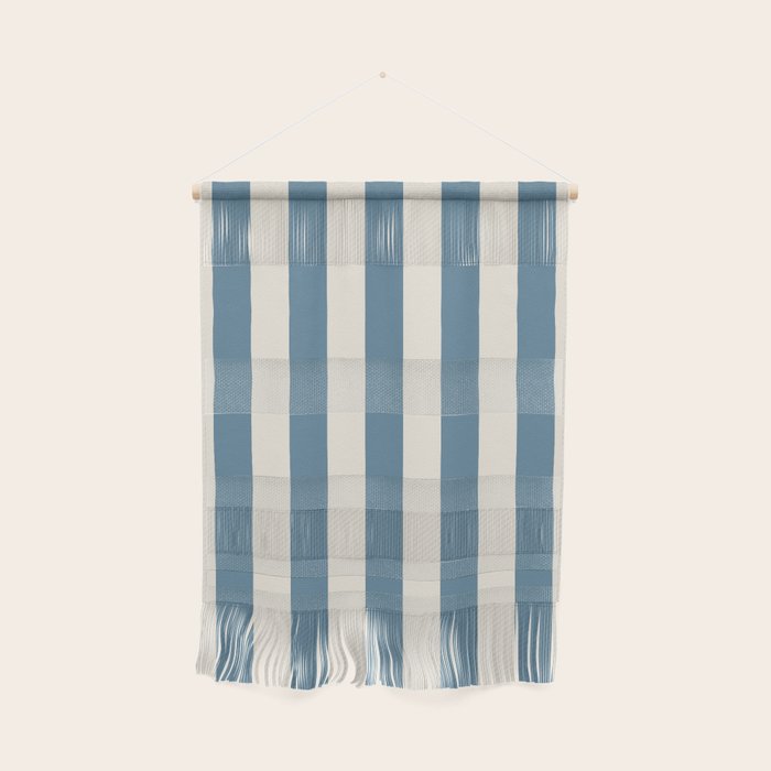 Blue And Cream Vertical Stripes Wall Hanging Gallery Image 1