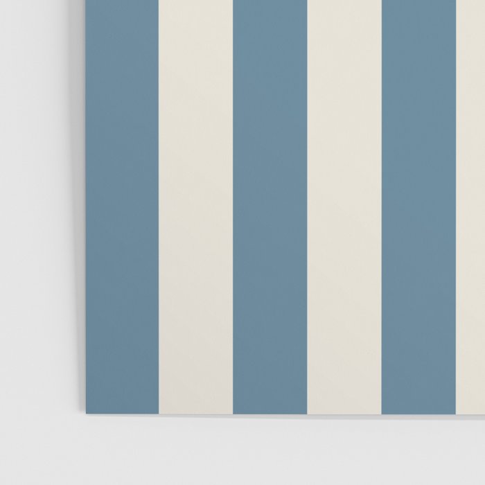 Blue And Cream Vertical Stripes Poster Gallery Image 3