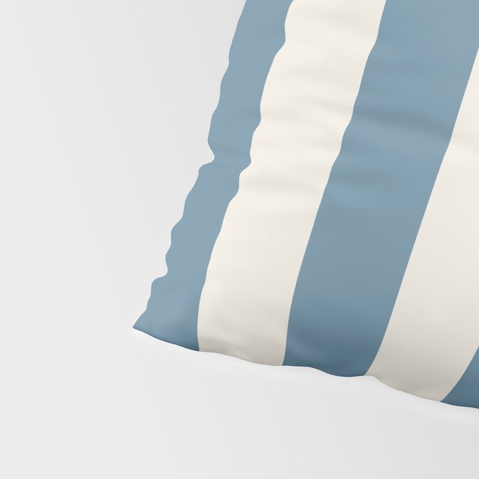 Blue And Cream Vertical Stripes Pillow Sham Gallery Image 4