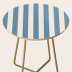 Blue And Cream Vertical Stripes Side Table Gallery Image 2