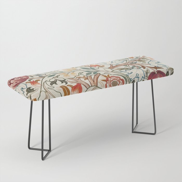 William Morris - Acanthus Portiere, Vintage Museum Exhibition Art, Botanical Floral Pattern Bench Gallery Image 1