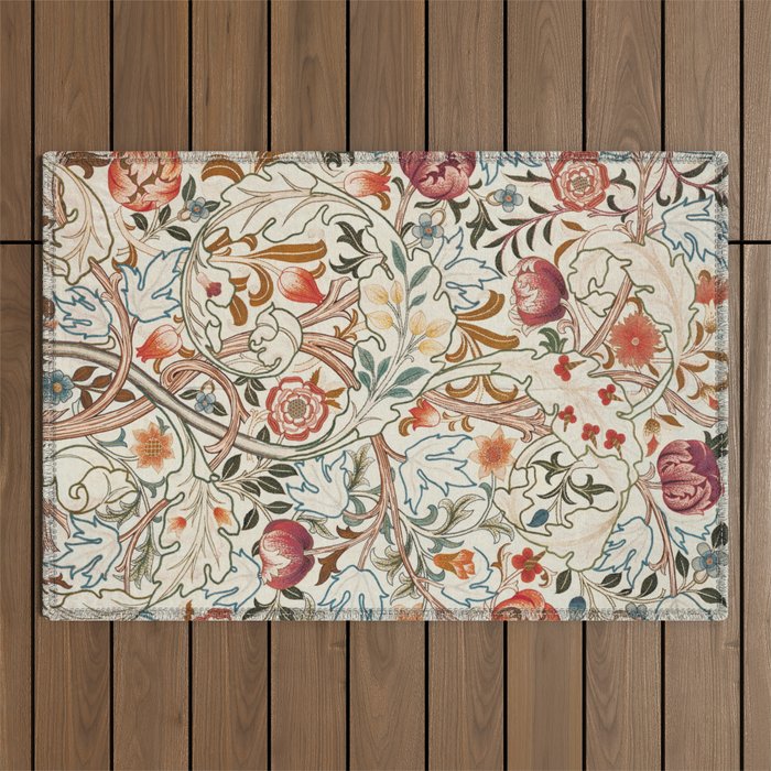 William Morris - Acanthus Portiere, Vintage Museum Exhibition Art, Botanical Floral Pattern Outdoor Rug Gallery Image 1