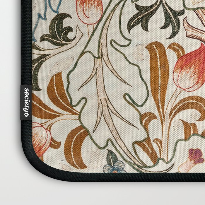 William Morris - Acanthus Portiere, Vintage Museum Exhibition Art, Botanical Floral Pattern Laptop Sleeve Gallery Image 3