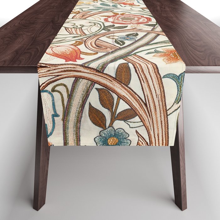 William Morris - Acanthus Portiere, Vintage Museum Exhibition Art, Botanical Floral Pattern Table Runner Gallery Image 1