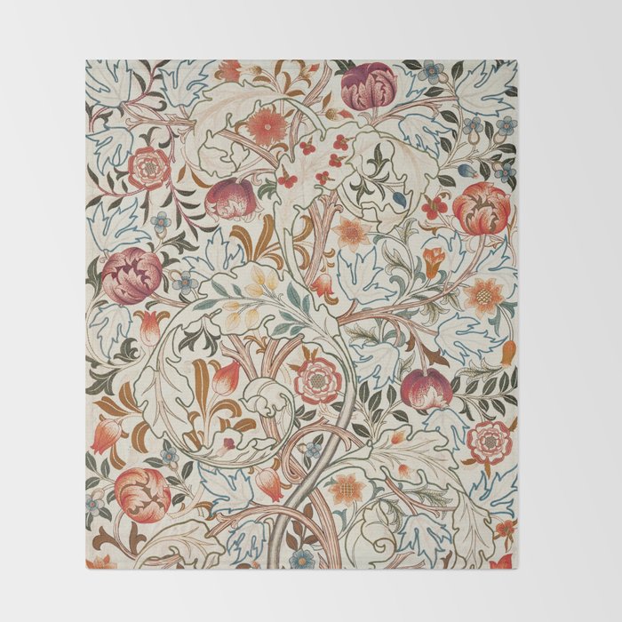 William Morris - Acanthus Portiere, Vintage Museum Exhibition Art, Botanical Floral Pattern Throw Blanket Gallery Image 2