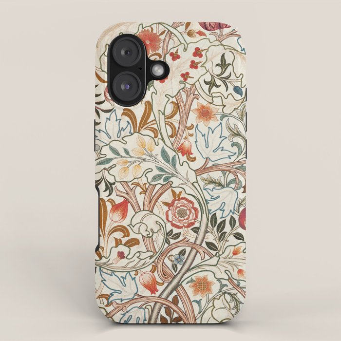 William Morris - Acanthus Portiere, Vintage Museum Exhibition Art, Botanical Floral Pattern iPhone Case Gallery Image 1