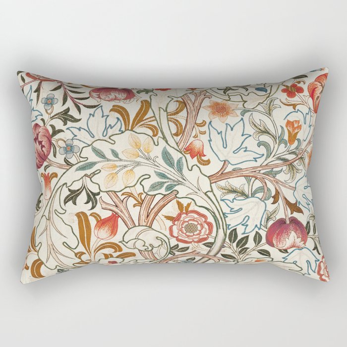 William Morris - Acanthus Portiere, Vintage Museum Exhibition Art, Botanical Floral Pattern Rectangular Pillow Gallery Image 2