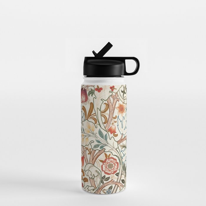 William Morris - Acanthus Portiere, Vintage Museum Exhibition Art, Botanical Floral Pattern Water Bottle Gallery Image 1