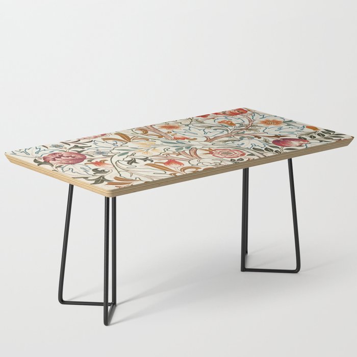 William Morris - Acanthus Portiere, Vintage Museum Exhibition Art, Botanical Floral Pattern Coffee Table