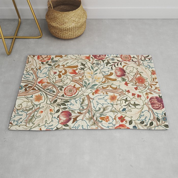 William Morris - Acanthus Portiere, Vintage Museum Exhibition Art, Botanical Floral Pattern Rug Gallery Image 1