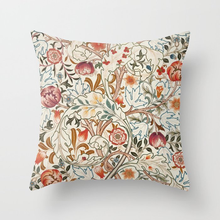 William Morris - Acanthus Portiere, Vintage Museum Exhibition Art, Botanical Floral Pattern Throw Pillow Gallery Image 6
