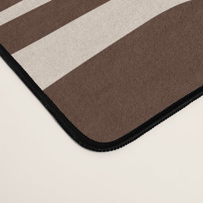 Mid Century Modern Piquet Abstract Multi Pattern 70s Brown and Beige Desk Mat Gallery Image 4