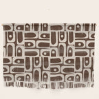 Mid Century Modern Piquet Abstract Multi Pattern 70s Brown and Beige Wall Hanging Gallery Image 1