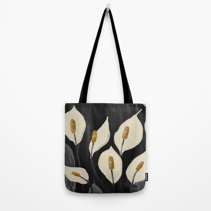 White Calla Lilies 6 Tote Bag Gallery Image 2