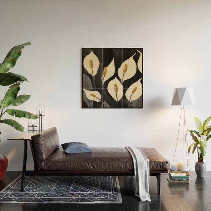 White Calla Lilies 6 Wood Wall Art Gallery Image 2