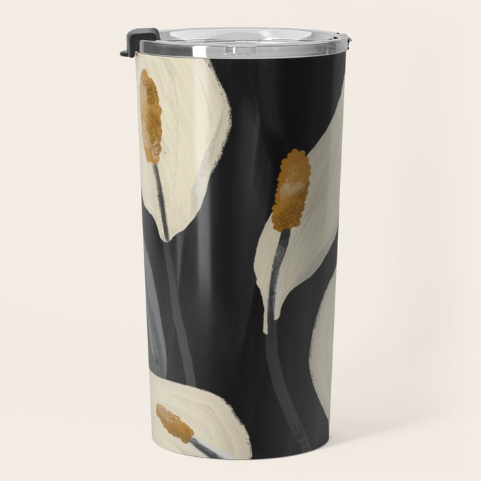 White Calla Lilies 6 Travel Mug Gallery Image 3