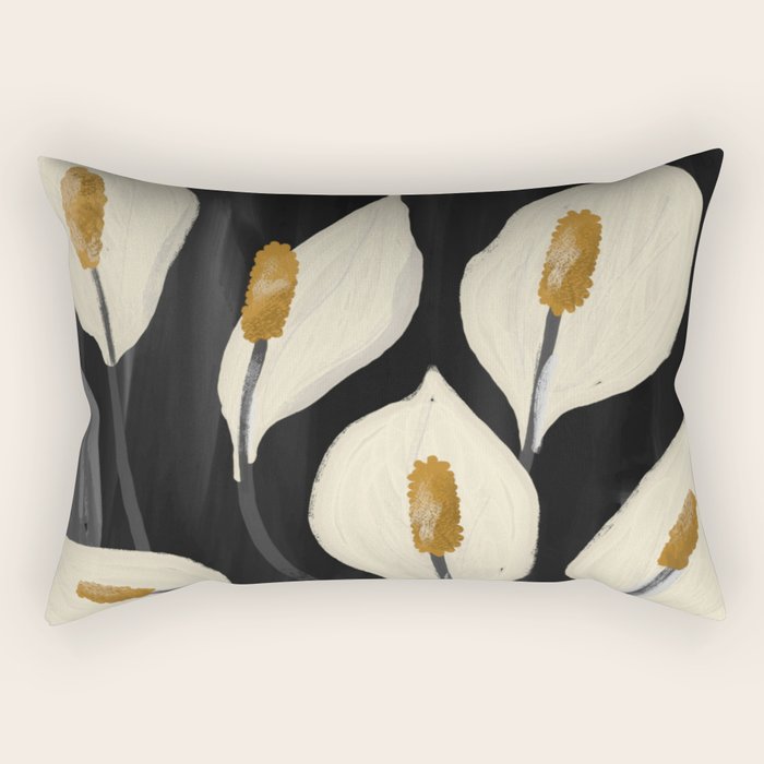 White Calla Lilies 6 Rectangular Pillow Gallery Image 1