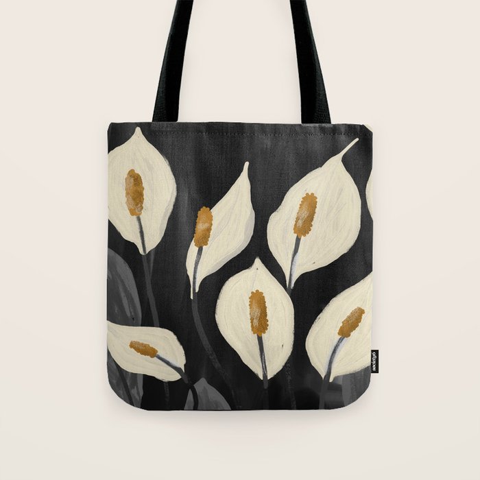 White Calla Lilies 6 Tote Bag Gallery Image 1