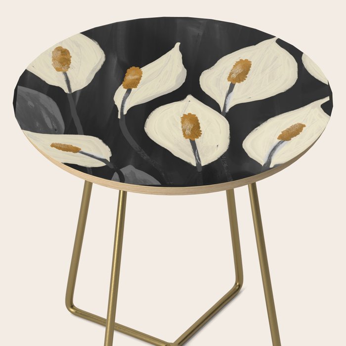 White Calla Lilies 6 Side Table Gallery Image 2