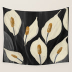 White Calla Lilies 6 Wall Tapestry Gallery Image 4